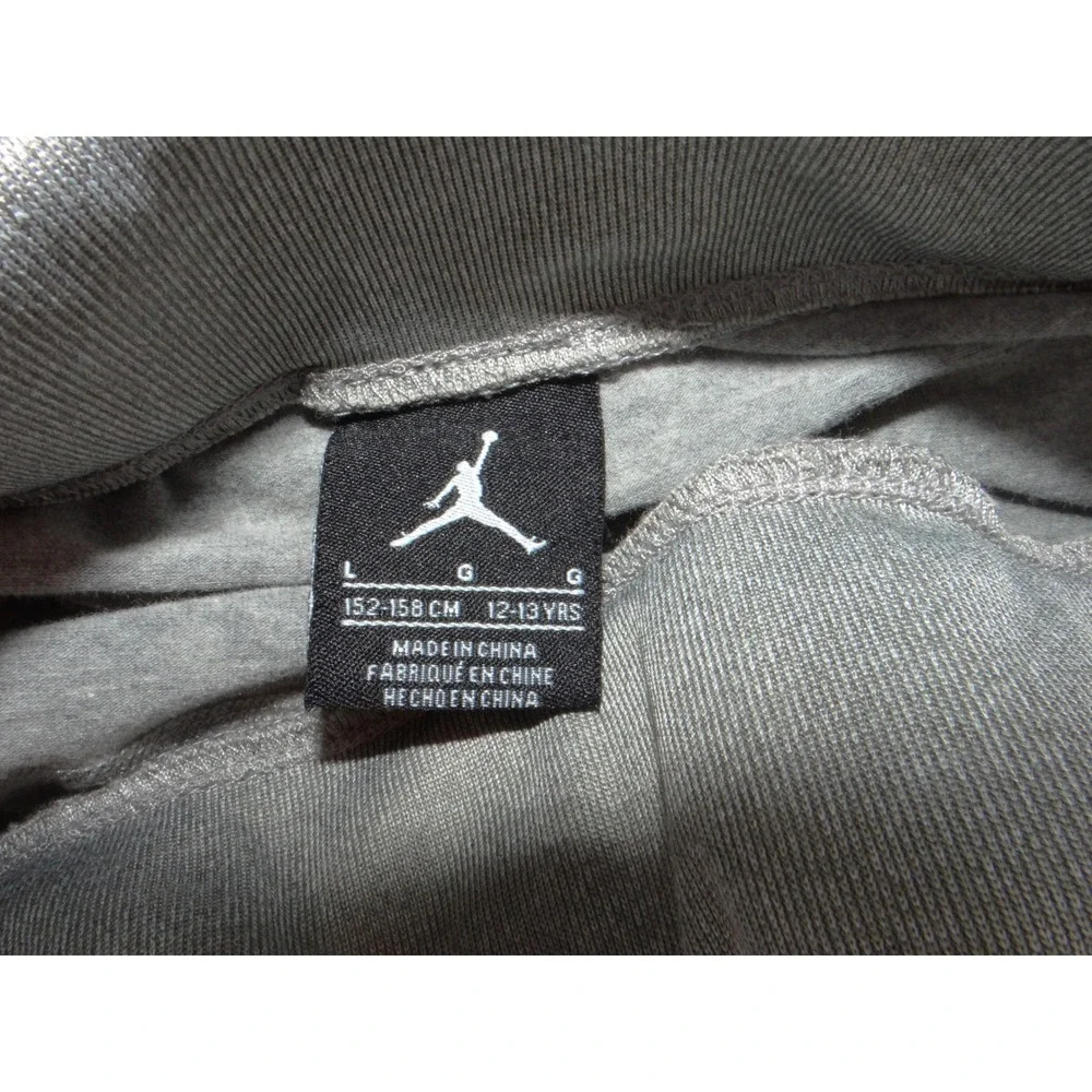 Jordan Girls Gray Colorblock Jumpman Logo Athletic Leggings Size Large 12-13Y